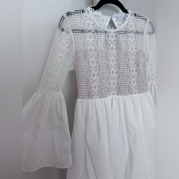 Endless Rose Bell Sleeve Mini Dress in White S - Picture 6 of 11